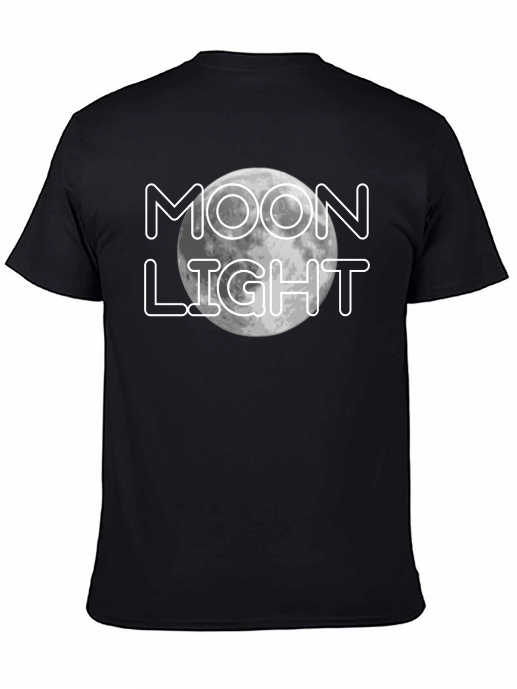 Moonlight Graphic Print Black T-Shirt