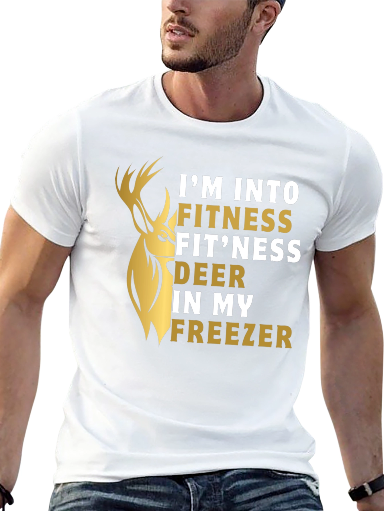 Fitness Fitness Deer Funny Graphic T-Shirt