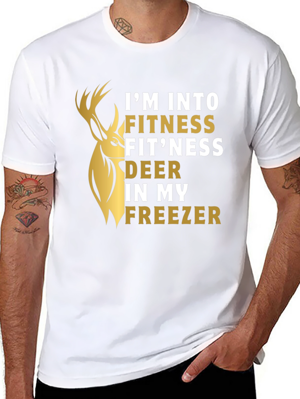 Fitness Fitness Deer Funny Graphic T-Shirt