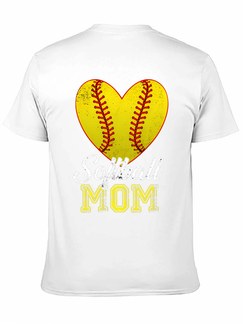 Softball Mom Heart Graphic T-Shirt