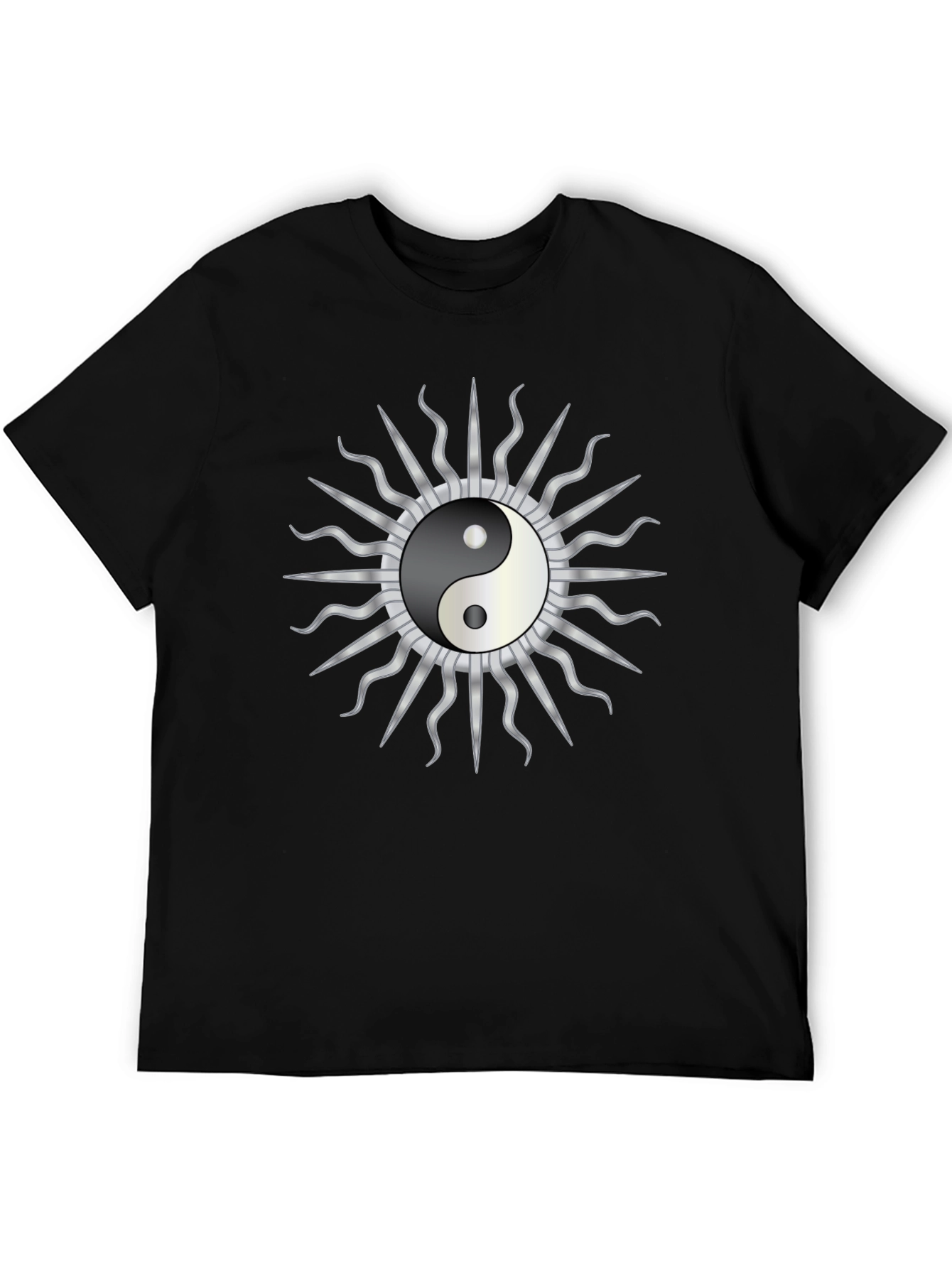 Yin Yang Sun Graphic T-Shirt - Harmony & Style