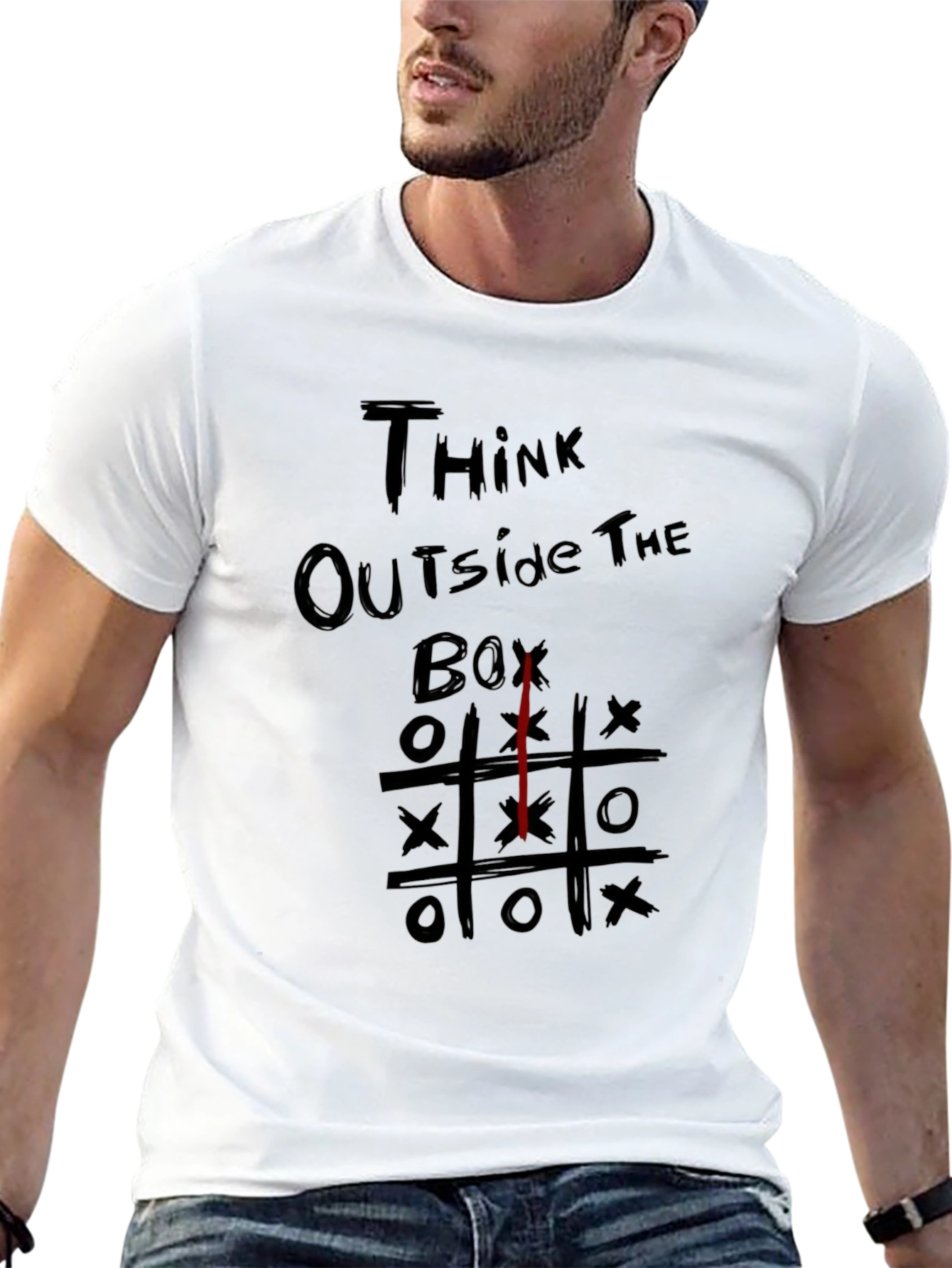 Think Outside the Box Mens Graphic Tee