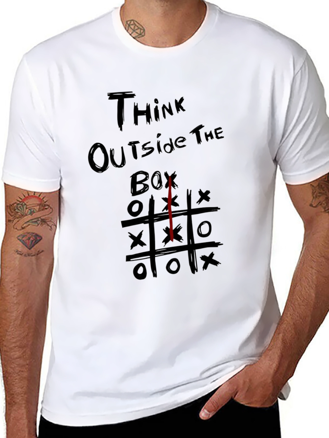 Think Outside the Box Mens Graphic Tee
