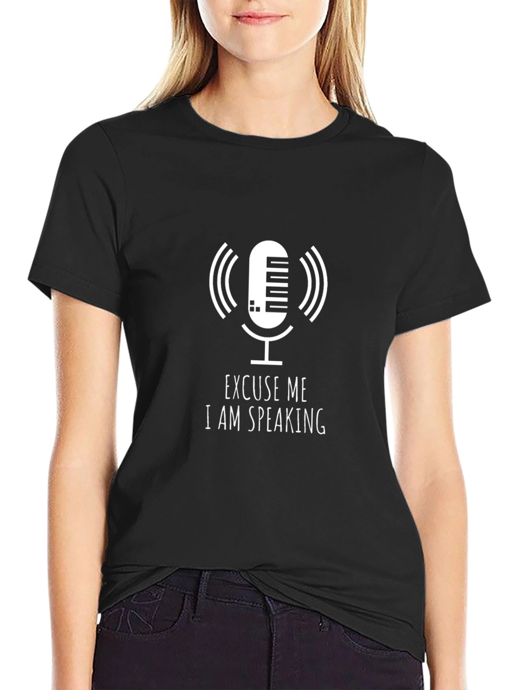 Excuse Me I Am Speaking Microphone Graphic T-Shirt