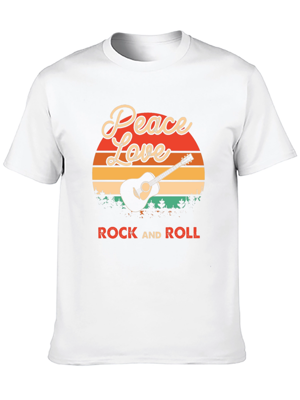 Peace Love Rock and Roll Graphic T-Shirt