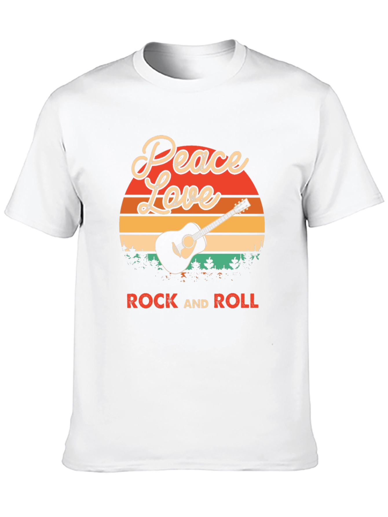 Peace Love Rock and Roll Graphic T-Shirt