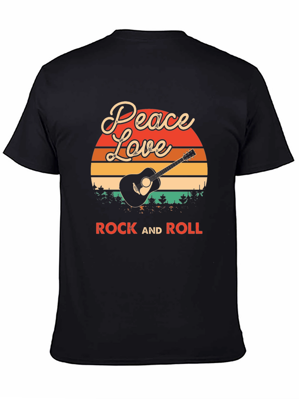 Peace Love Rock and Roll Graphic T-Shirt