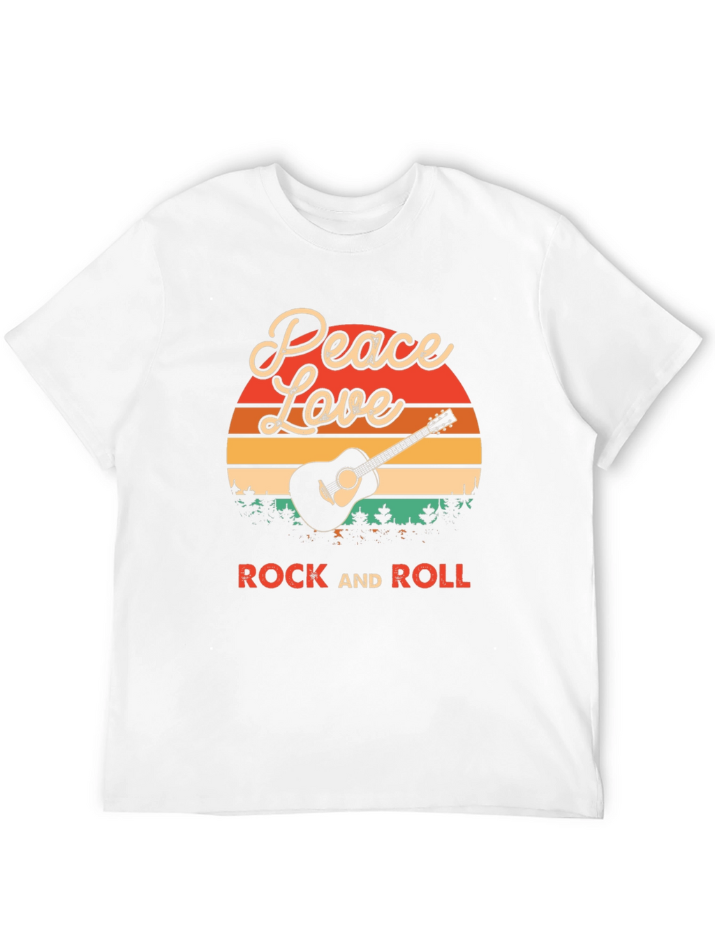 Peace Love Rock and Roll Graphic T-Shirt