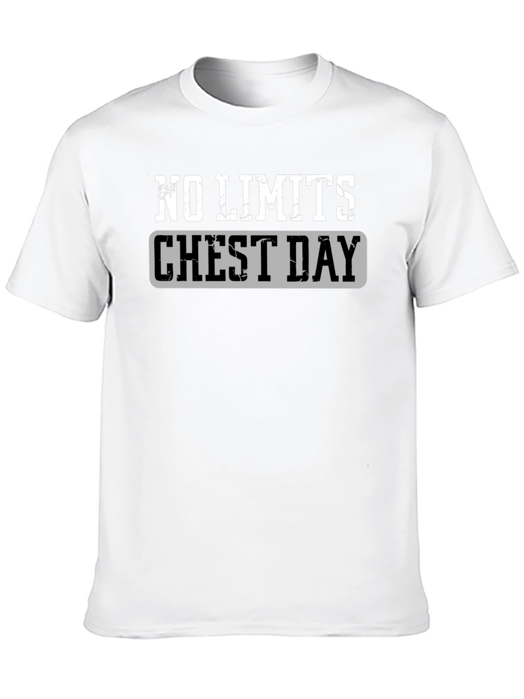 No Limits Chest Day Black Graphic T-Shirt