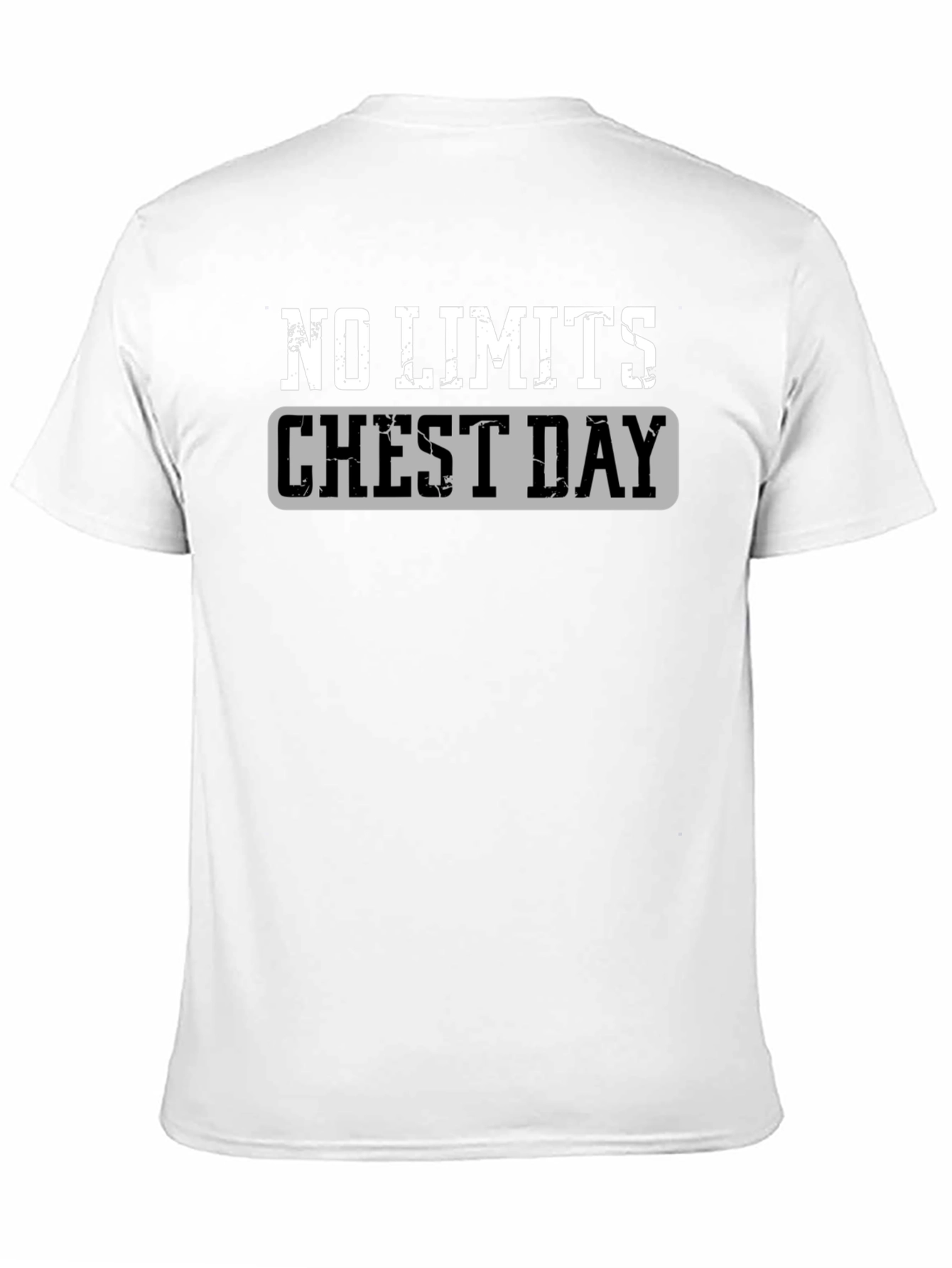 No Limits Chest Day Black Graphic T-Shirt