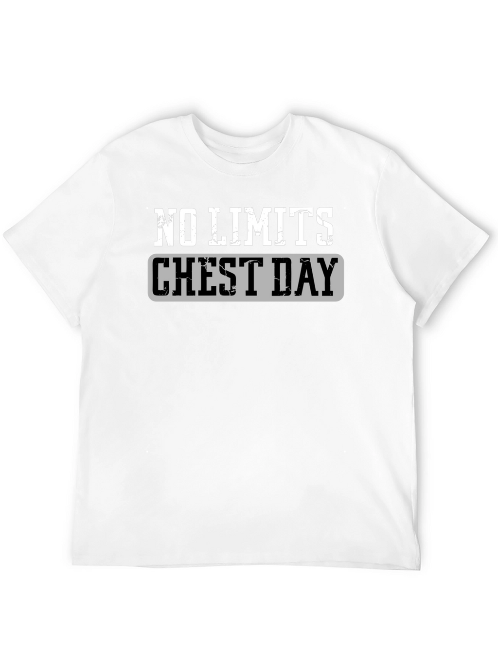 No Limits Chest Day Black Graphic T-Shirt