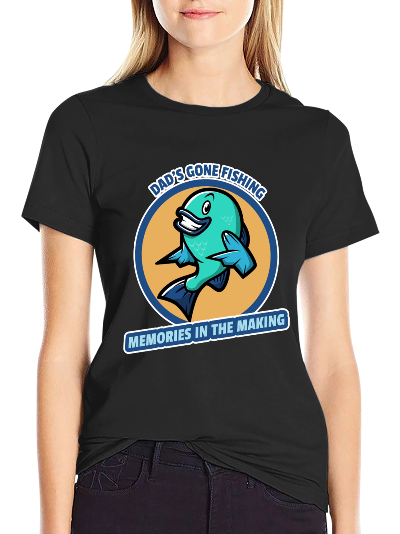 Dads Gone Fishing Graphic T-Shirt