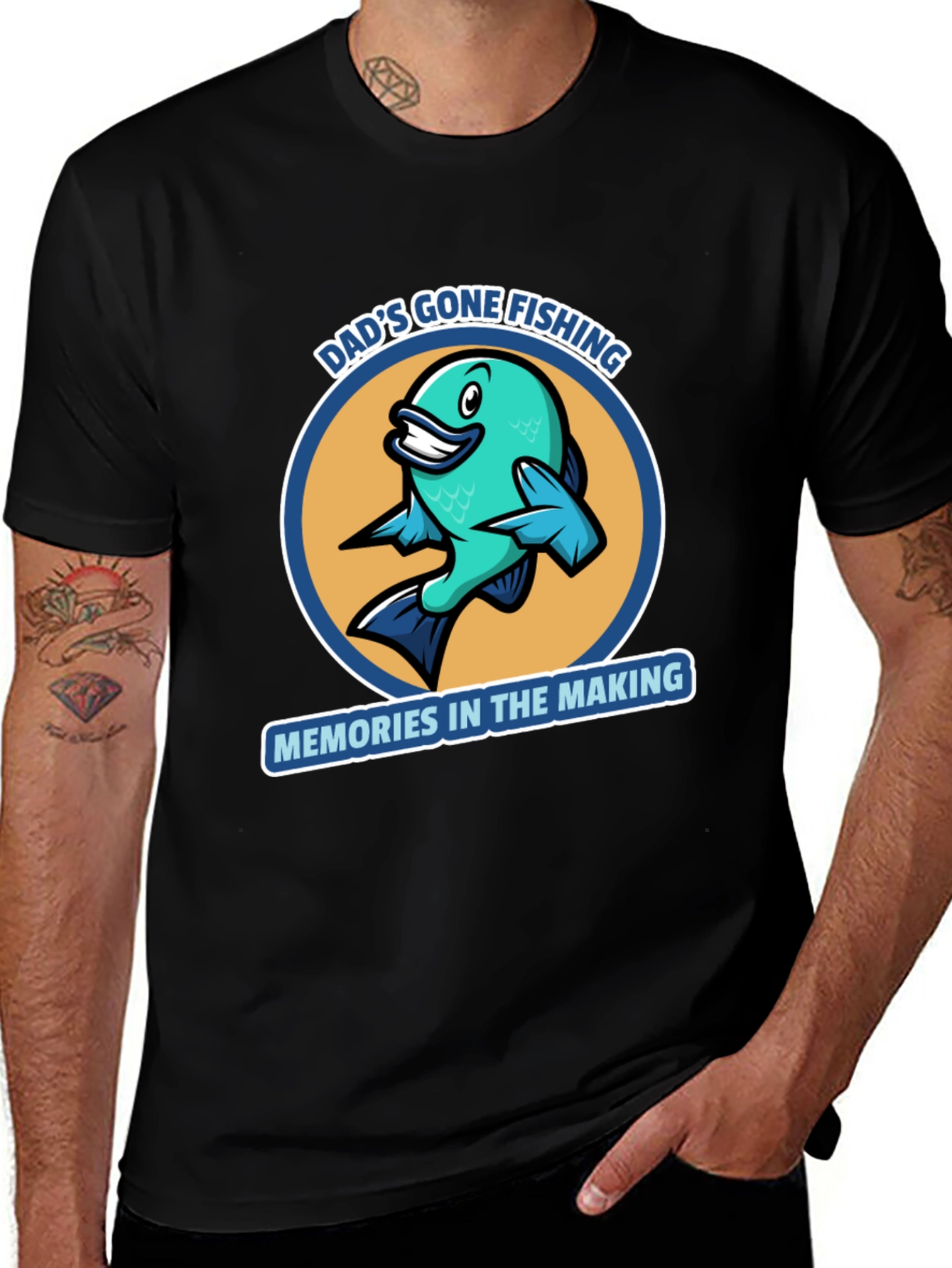 Dads Gone Fishing Graphic T-Shirt