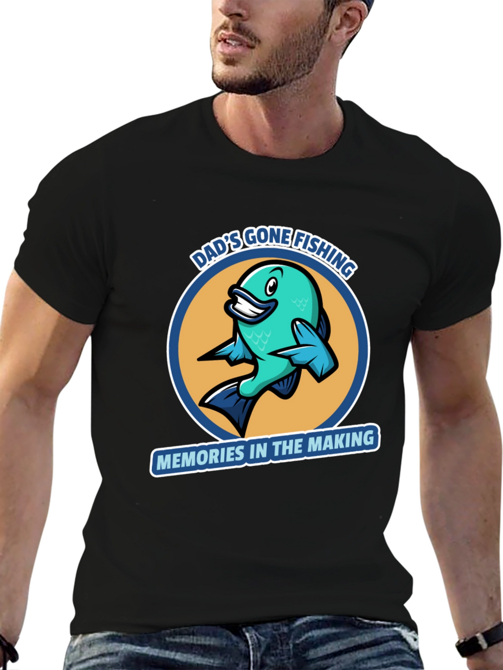Dads Gone Fishing Graphic T-Shirt
