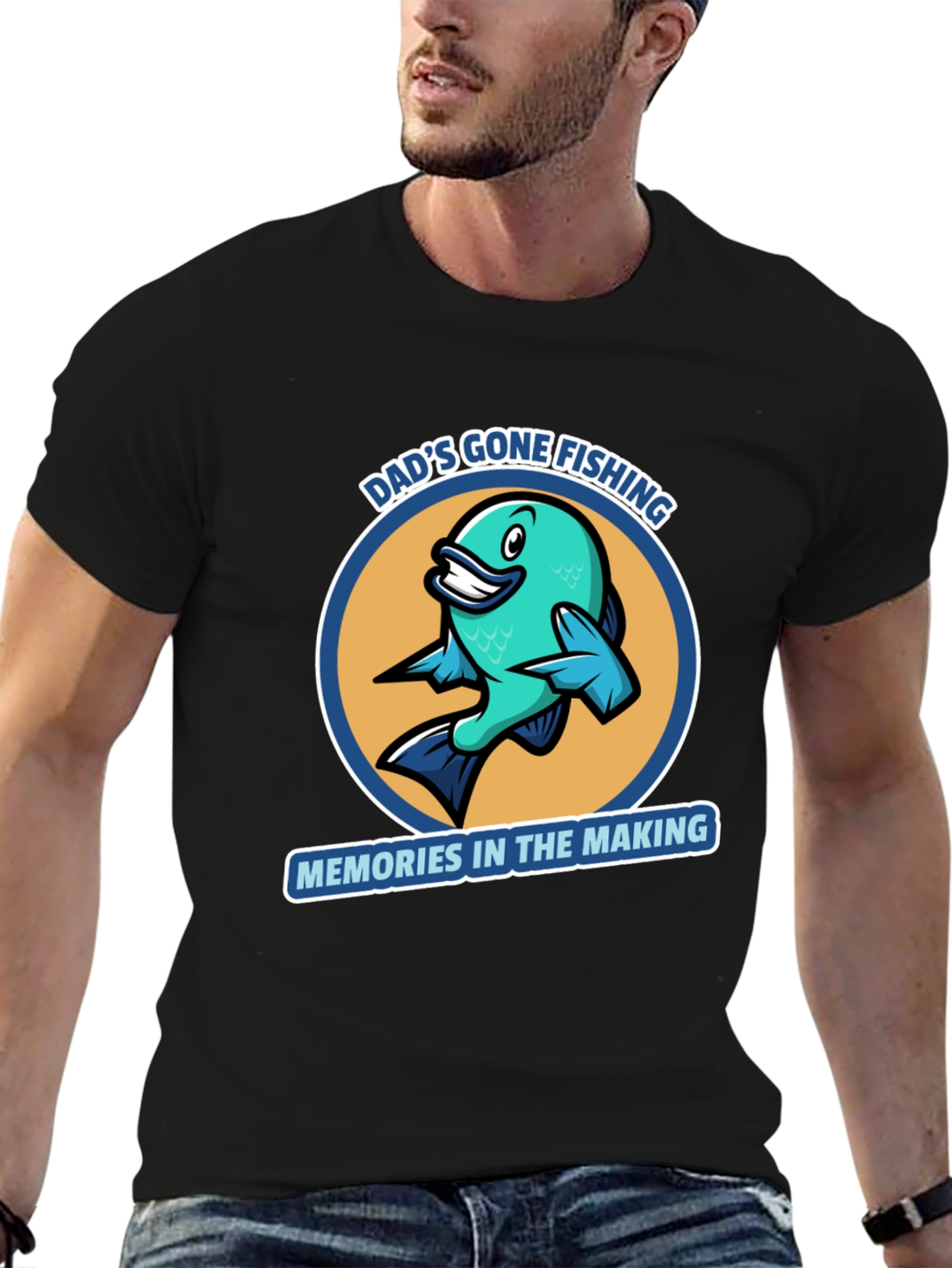 Dads Gone Fishing Graphic T-Shirt