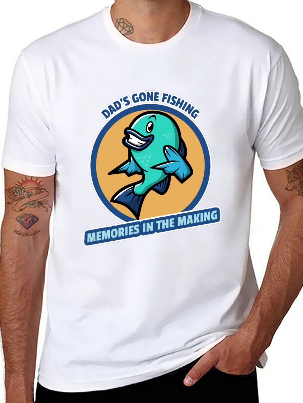 Dads Gone Fishing Graphic T-Shirt