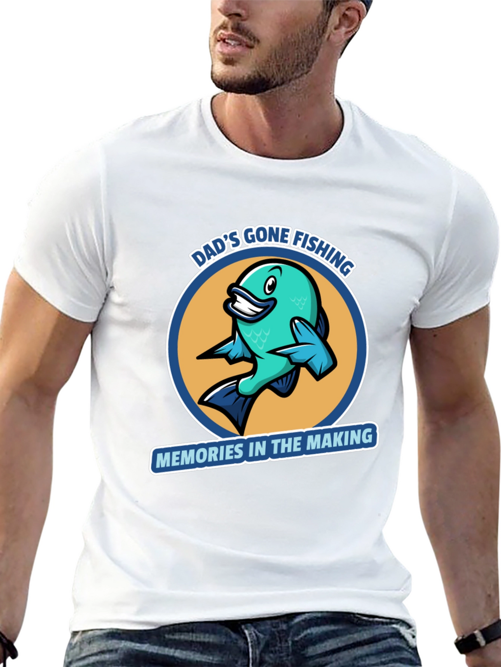 Dads Gone Fishing Graphic T-Shirt