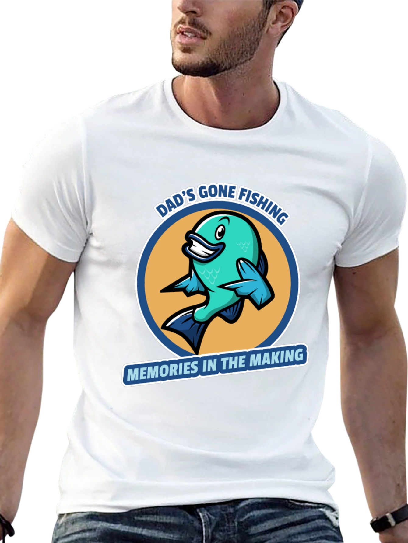 Dads Gone Fishing Graphic T-Shirt