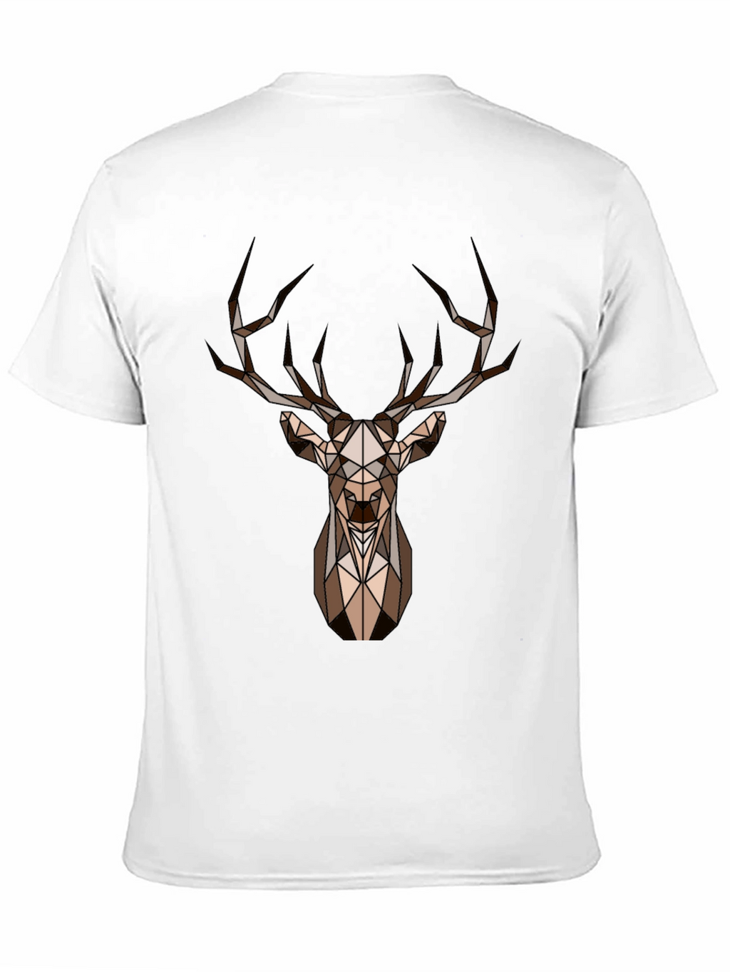 Geometric Deer Head Graphic Print Tee