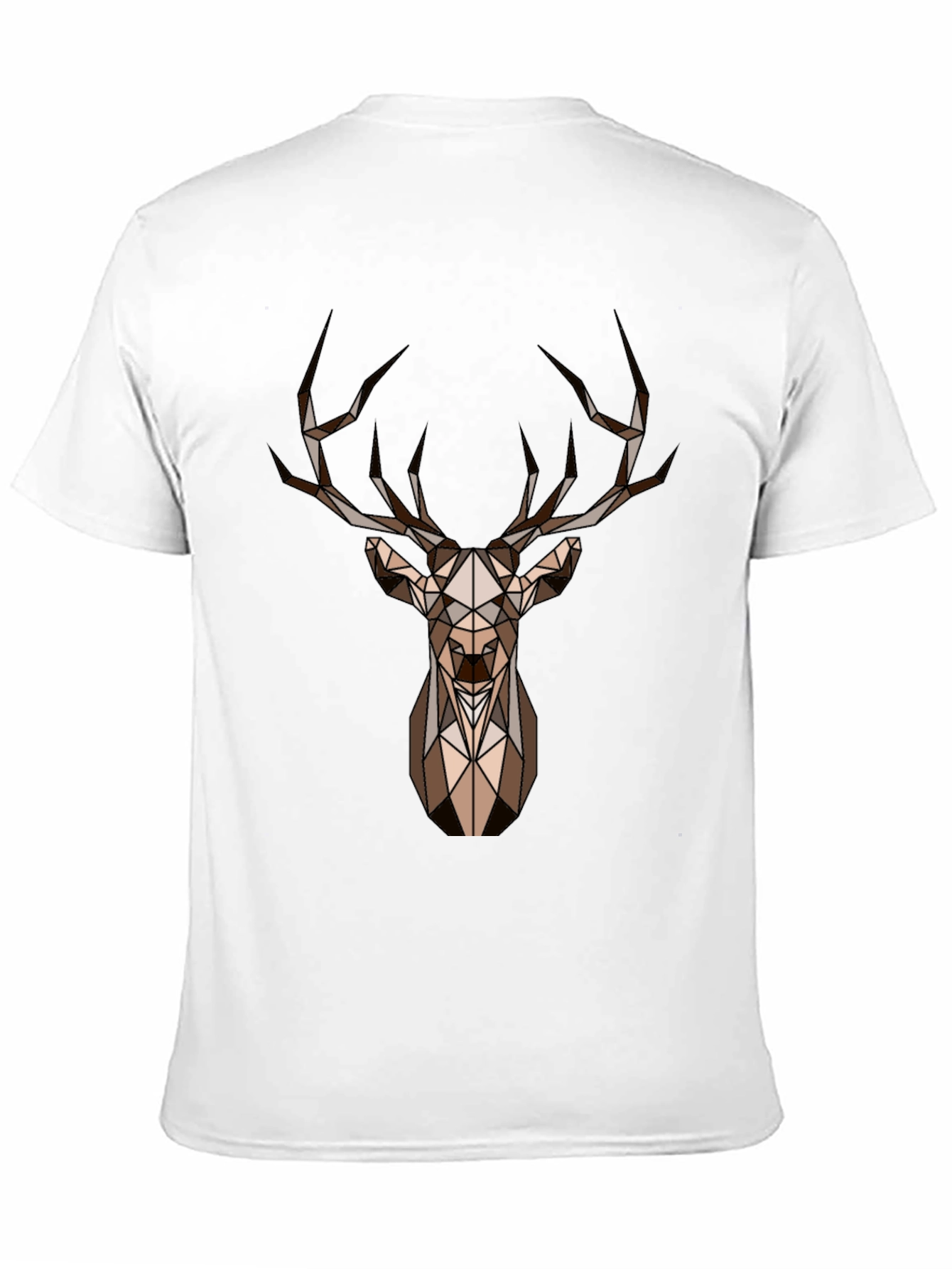 Geometric Deer Head Graphic Print Tee