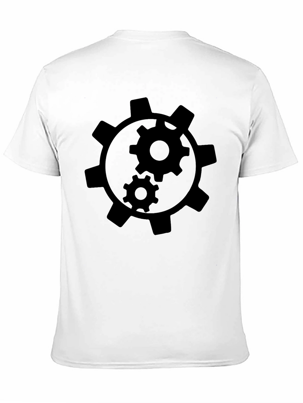 Cogwheel Graphic Black T-Shirt - Mens Style