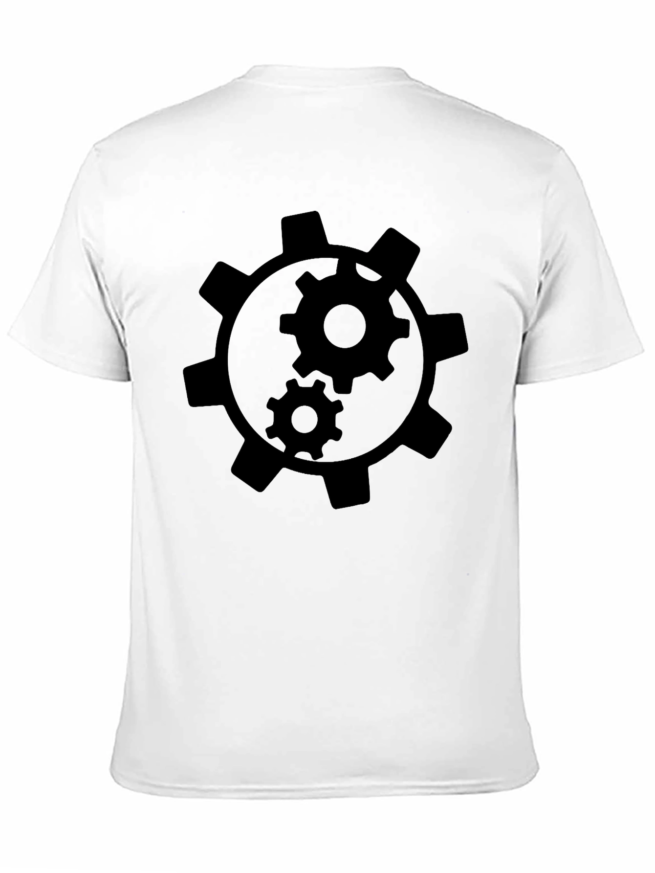 Cogwheel Graphic Black T-Shirt - Mens Style