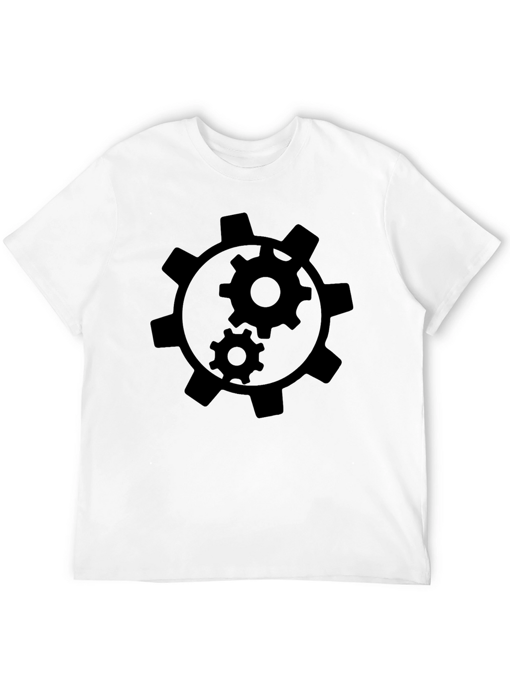 Cogwheel Graphic Black T-Shirt - Mens Style
