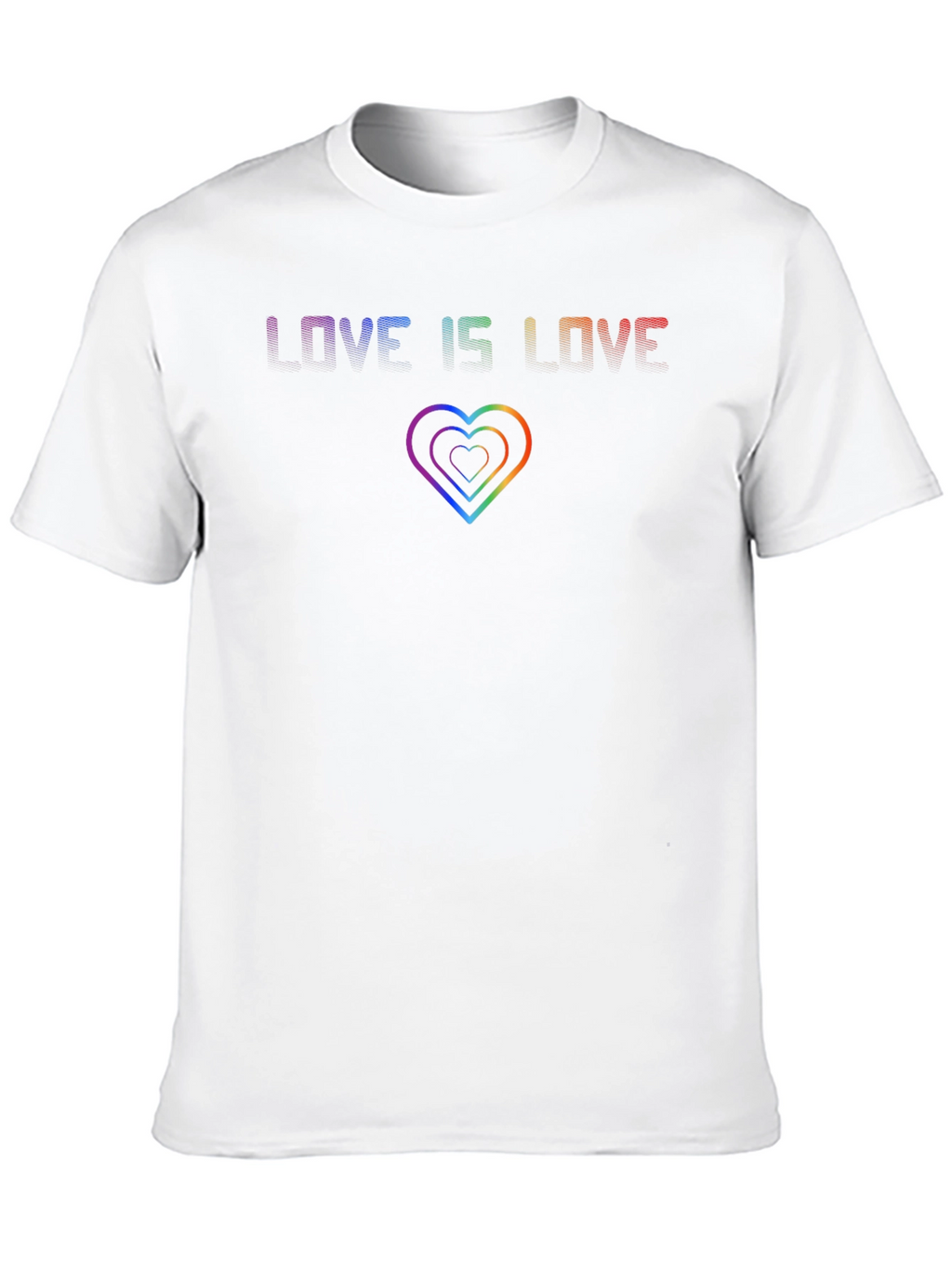 Love is Love Rainbow Heart Graphic T-Shirt