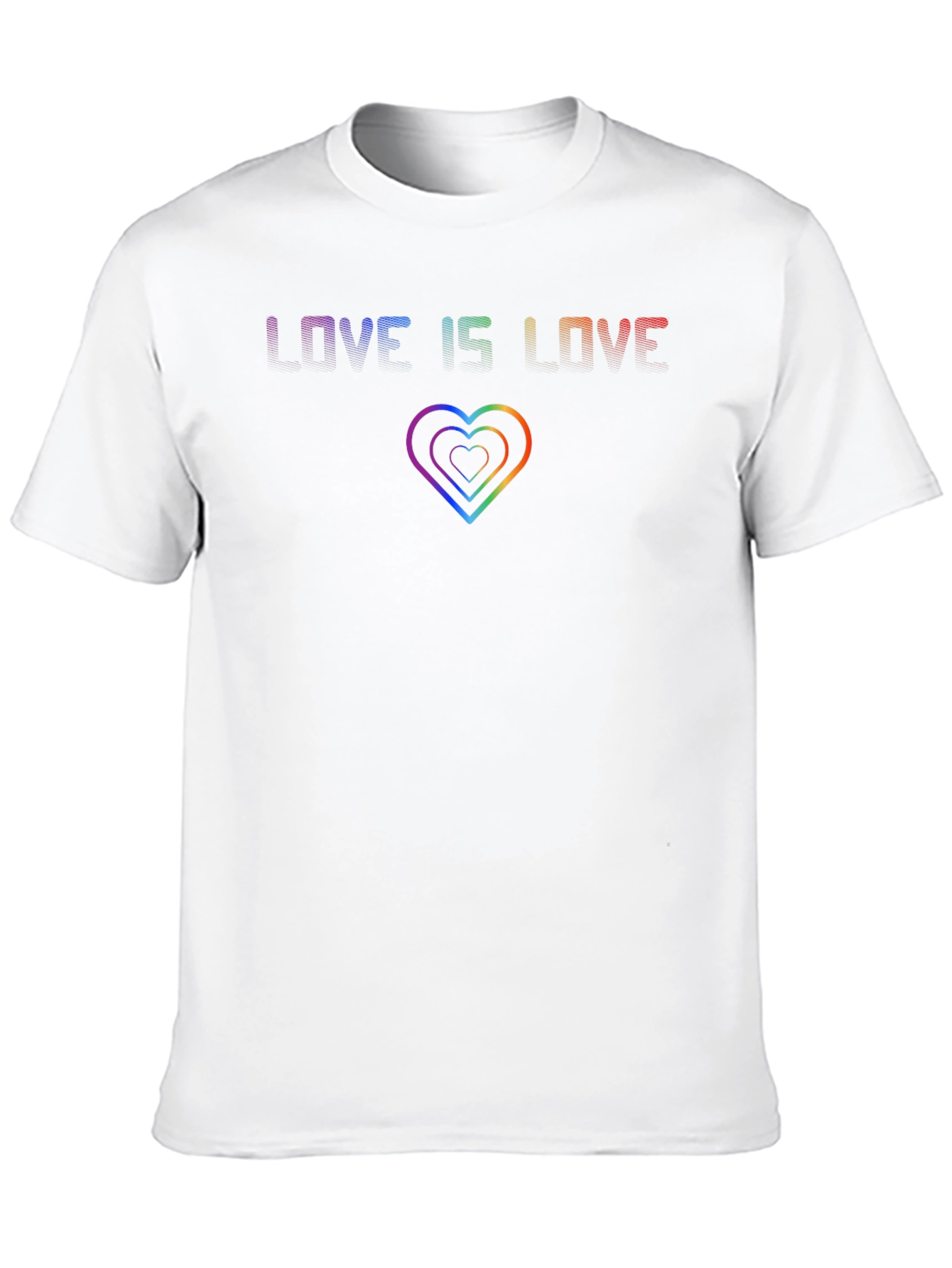 Love is Love Rainbow Heart Graphic T-Shirt