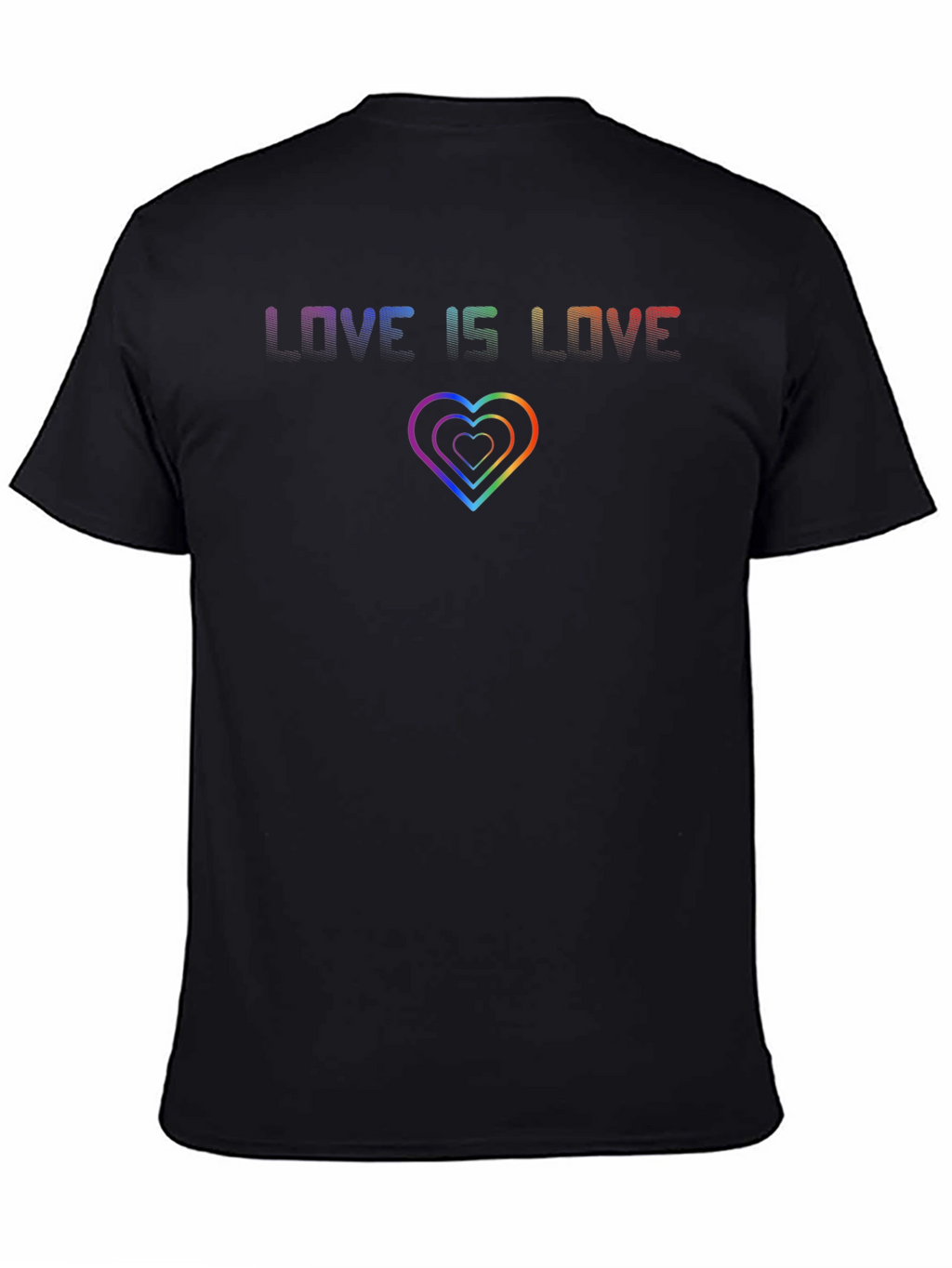 Love is Love Rainbow Heart Graphic T-Shirt