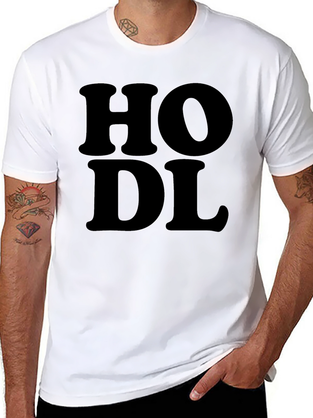 HODL Black Crypto T-Shirt - Bold Graphic Tee