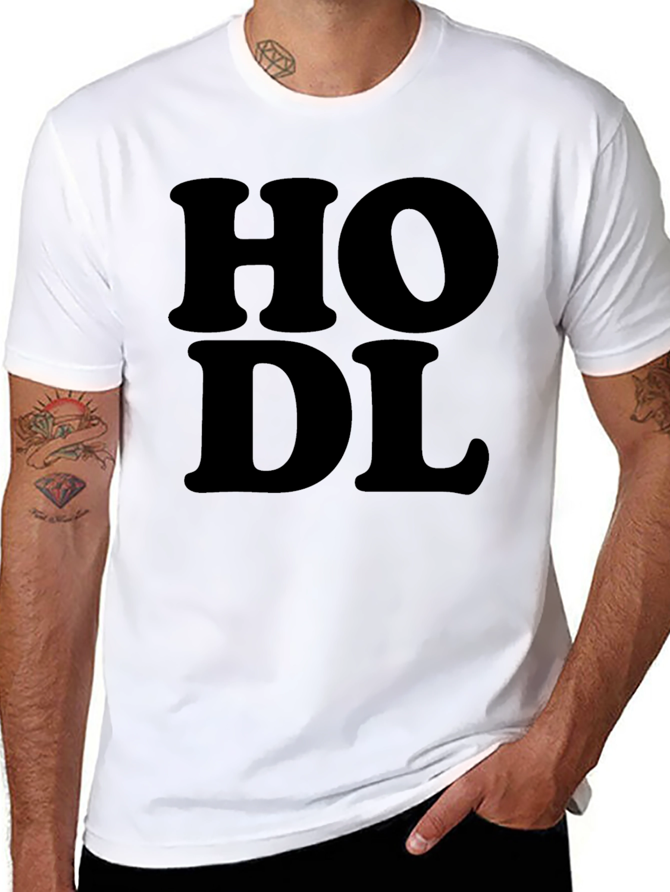 HODL Black Crypto T-Shirt - Bold Graphic Tee