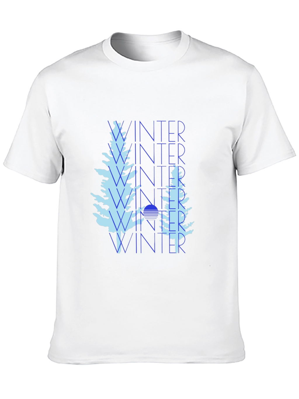 Winter Trees Black Graphic Tee