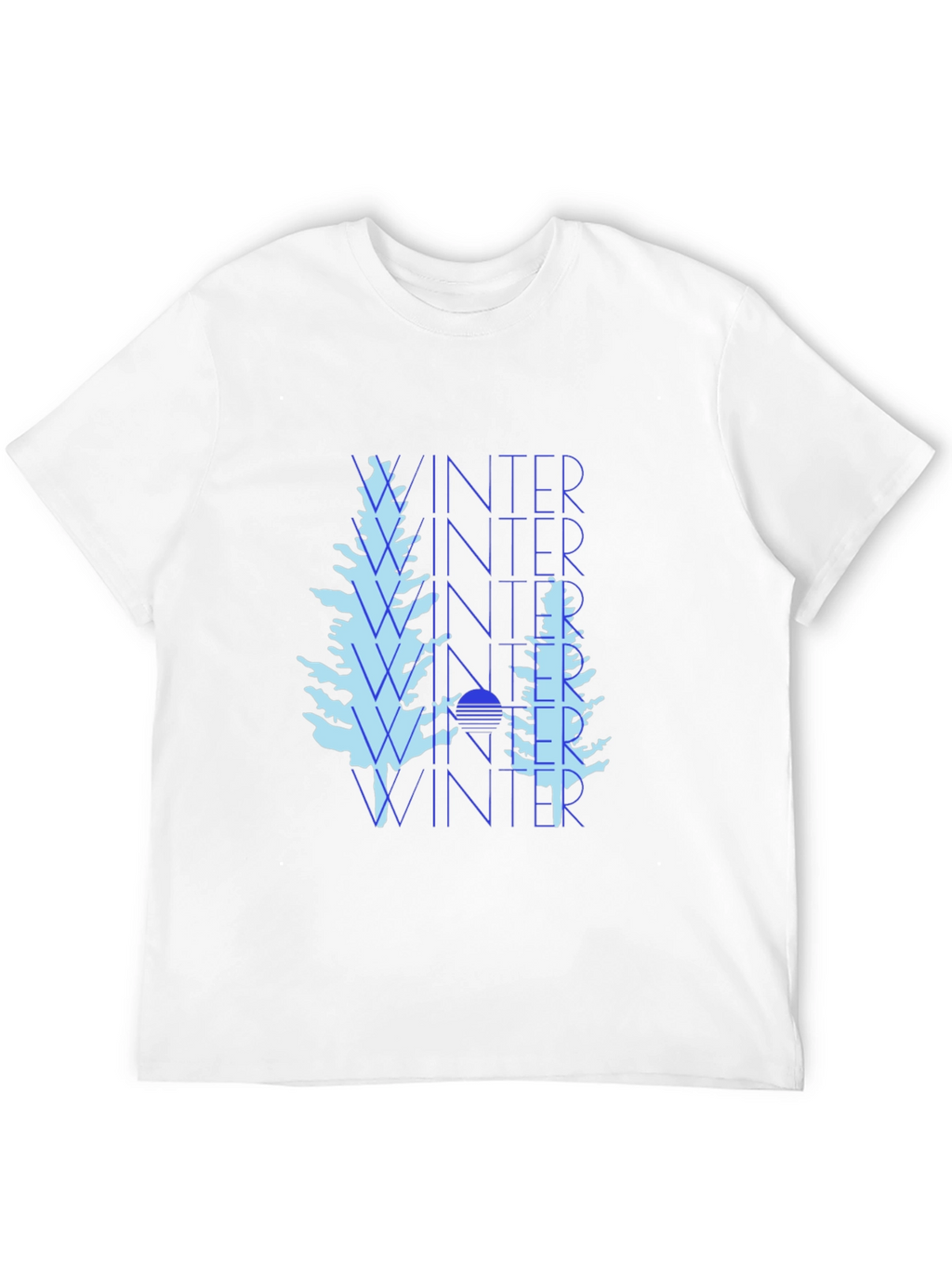 Winter Trees Black Graphic Tee