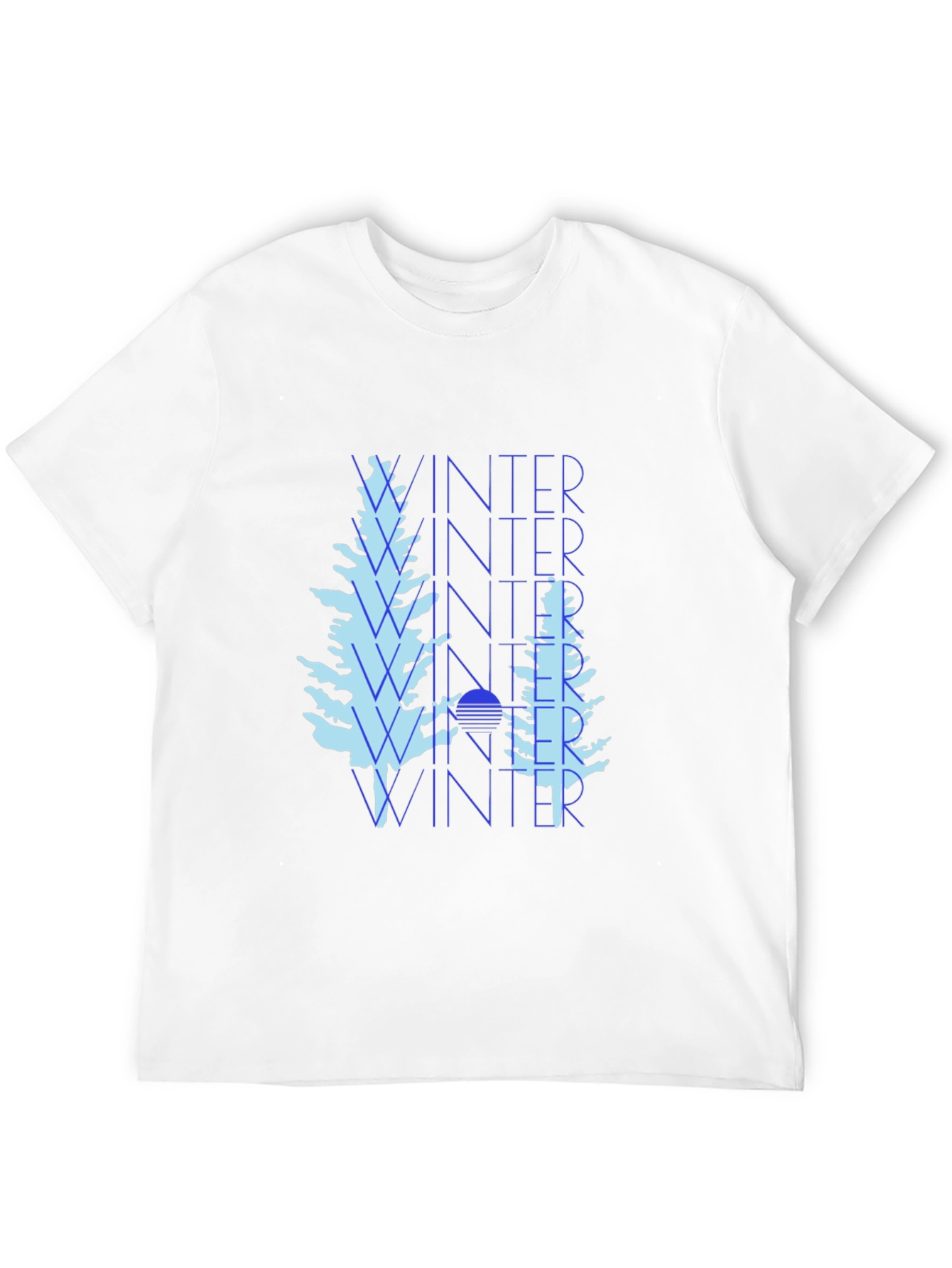 Winter Trees Black Graphic Tee