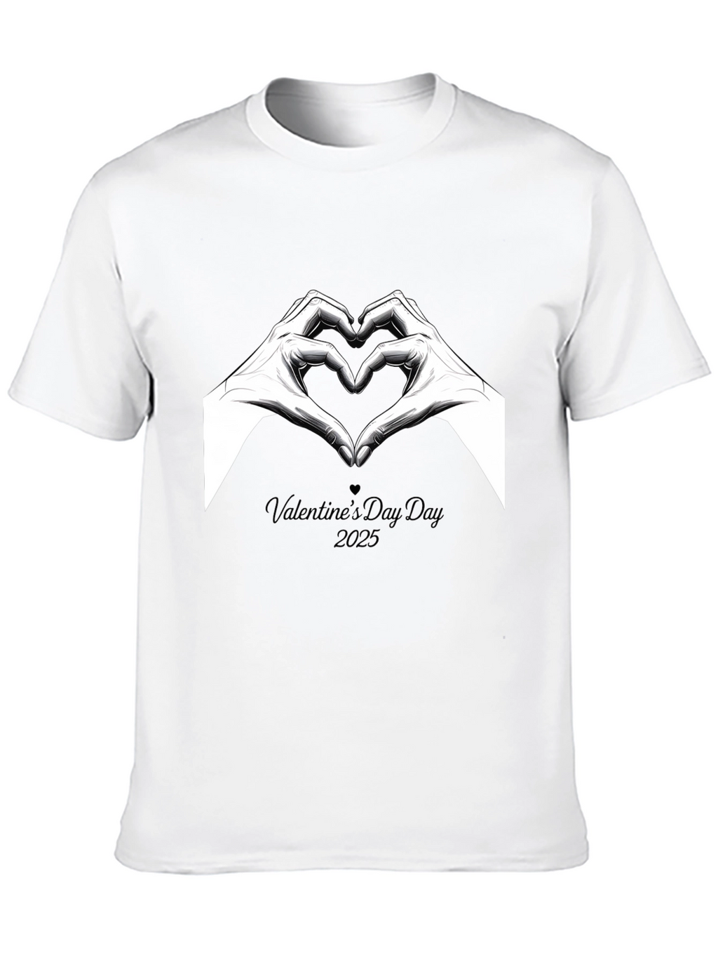 Valentines Day 2025 Heart Hands Graphic Tee