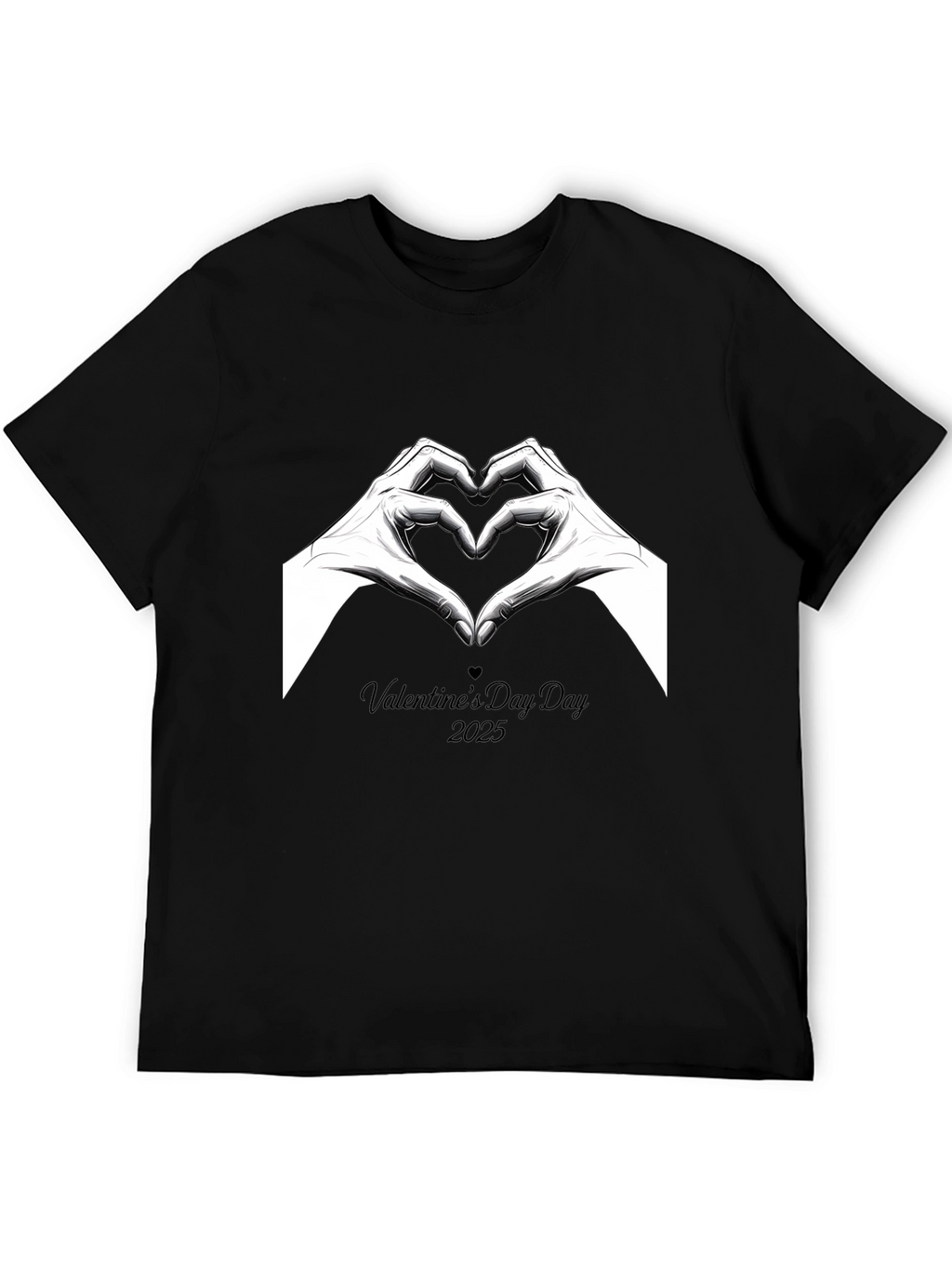 Valentines Day 2025 Heart Hands Graphic Tee