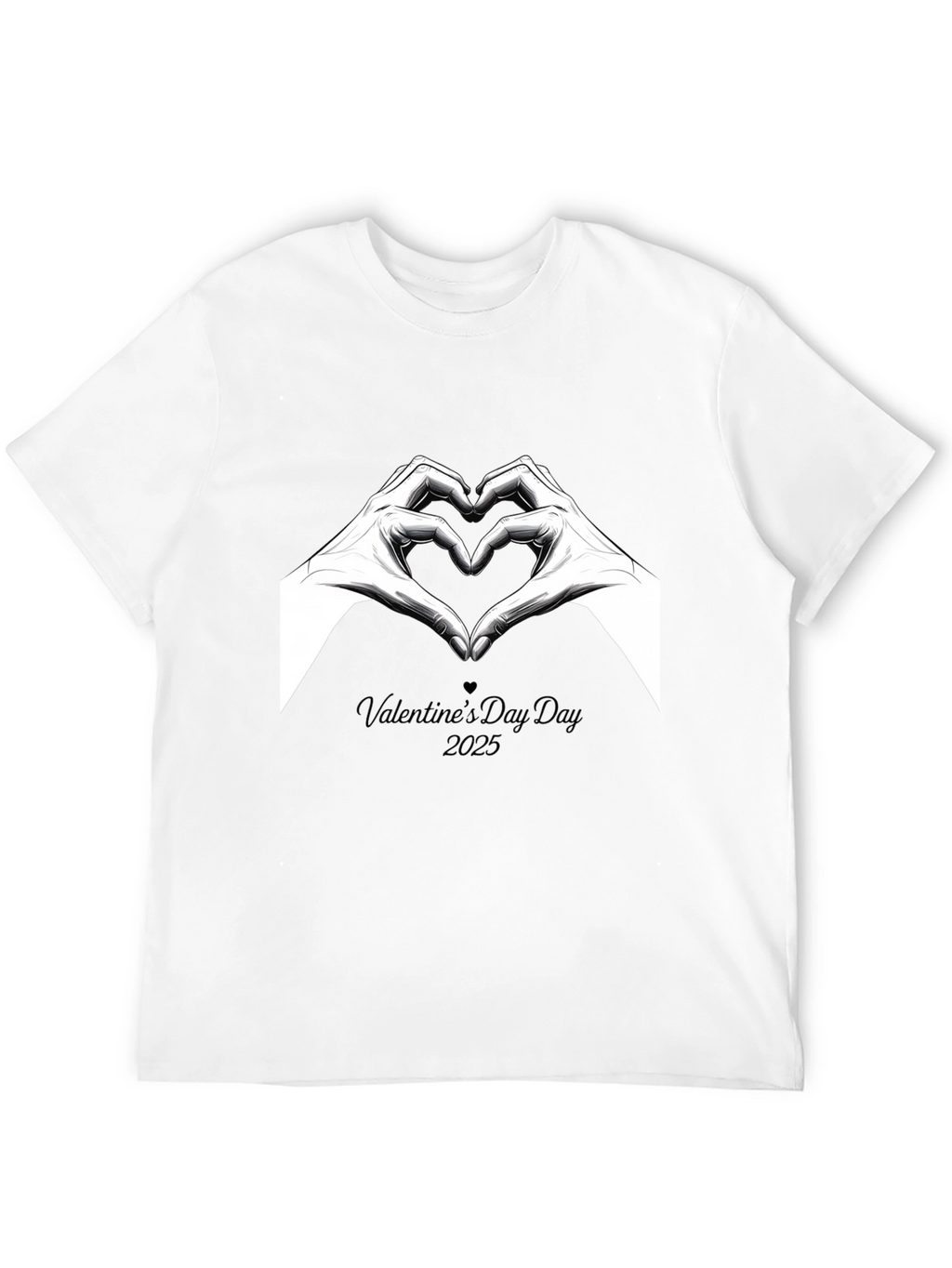 Valentines Day 2025 Heart Hands Graphic Tee