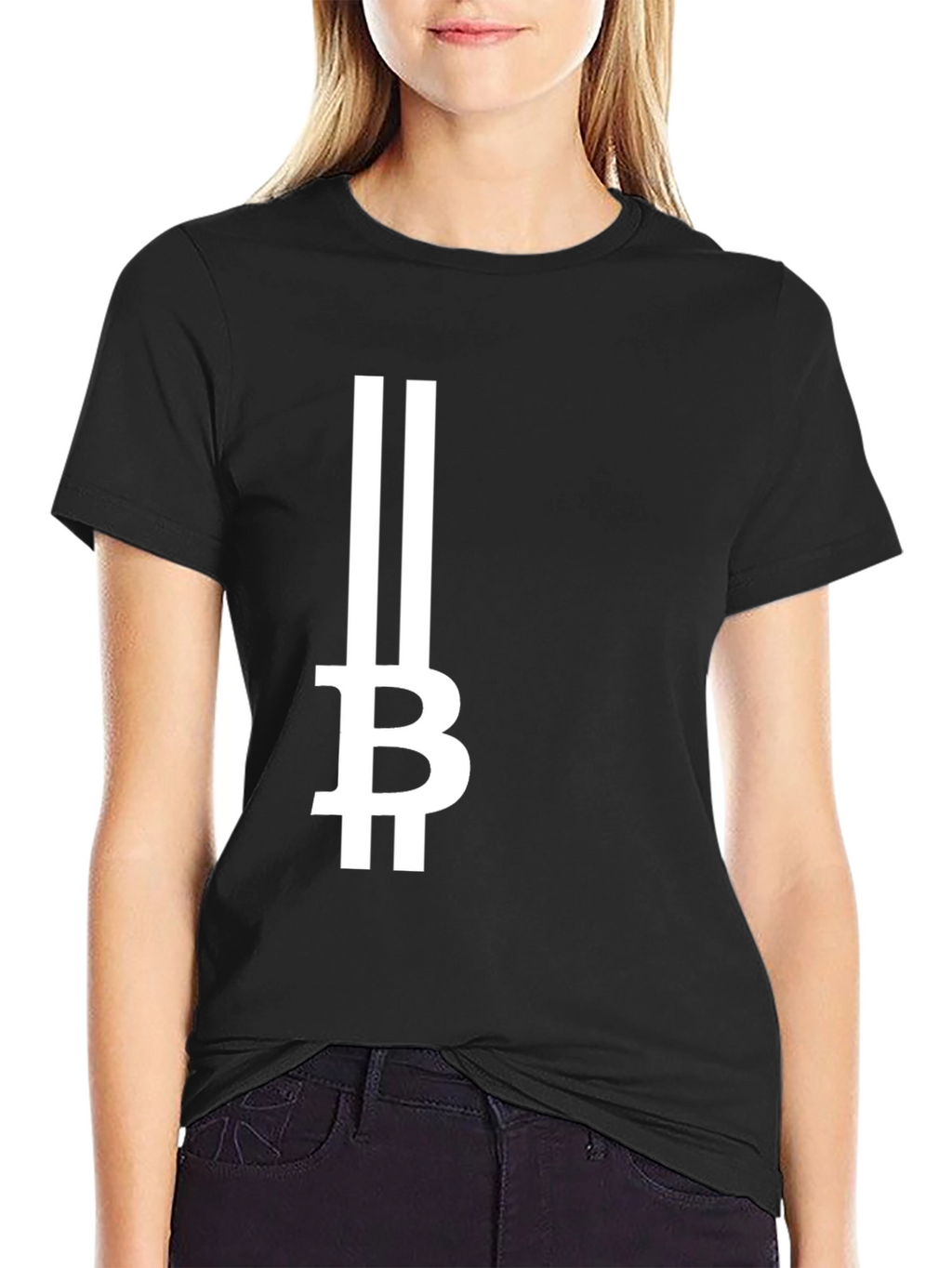 Bitcoin Symbol Graphic Tee - Black