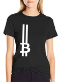 Bitcoin Symbol Graphic Tee - Black