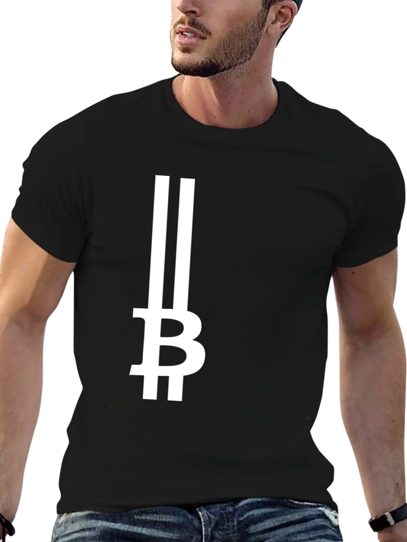 Bitcoin Symbol Graphic Tee - Black