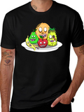 Zombie Fruit Platter Graphic Tee - Black Cotton