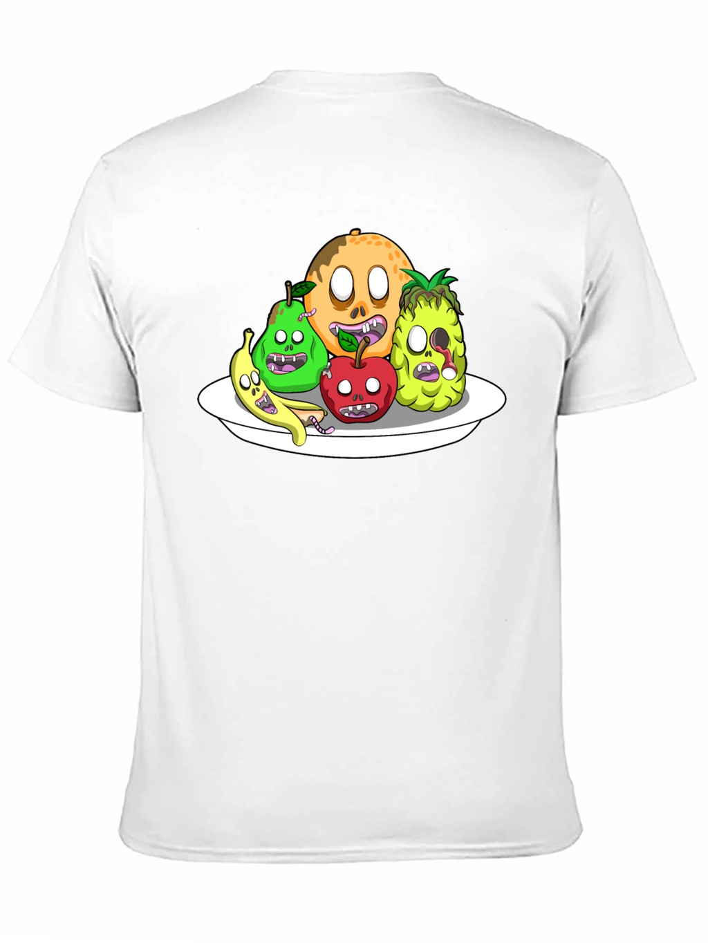 Zombie Fruit Platter Graphic Tee - Black Cotton