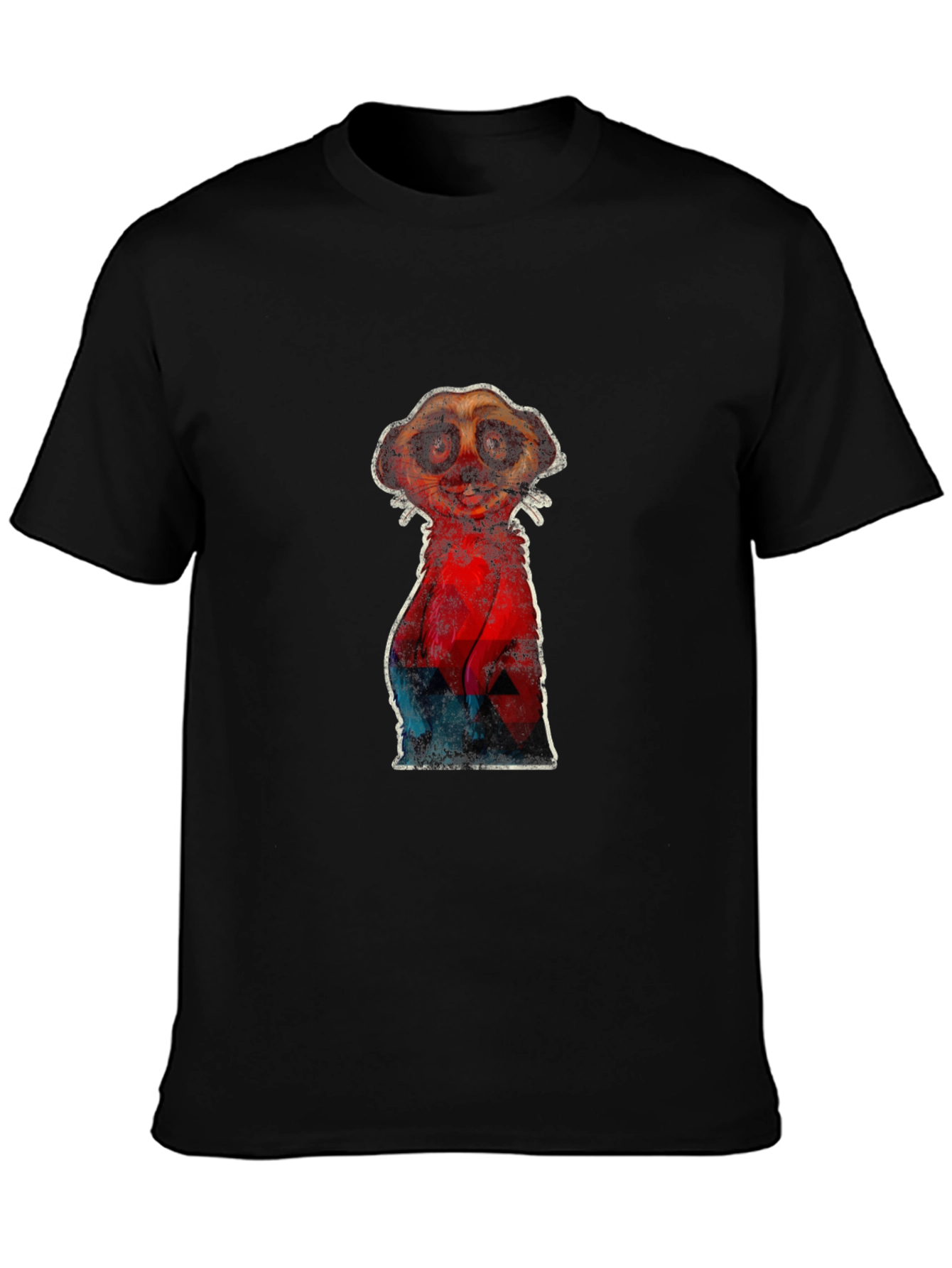 Meerkat Graphic Print Crew Neck T-shirt