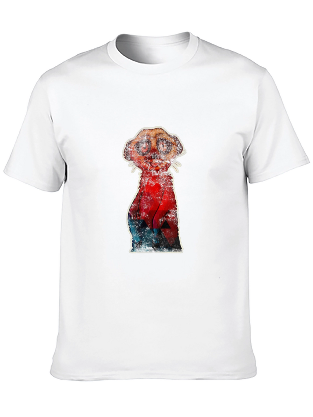 Meerkat Graphic Print Crew Neck T-shirt