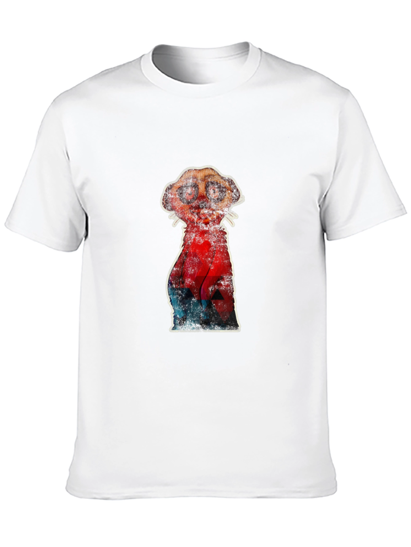Meerkat Graphic Print Crew Neck T-shirt