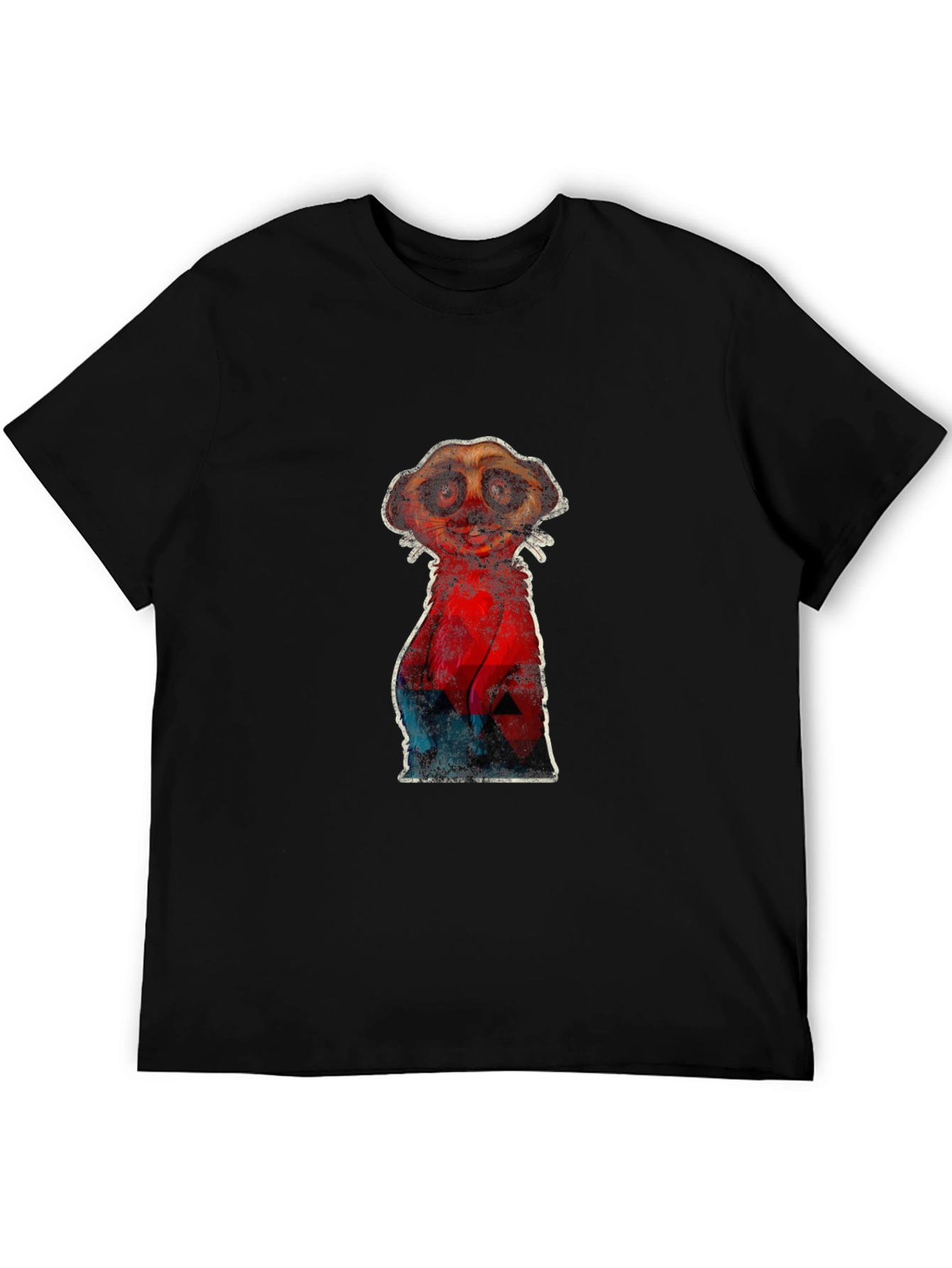 Meerkat Graphic Print Crew Neck T-shirt