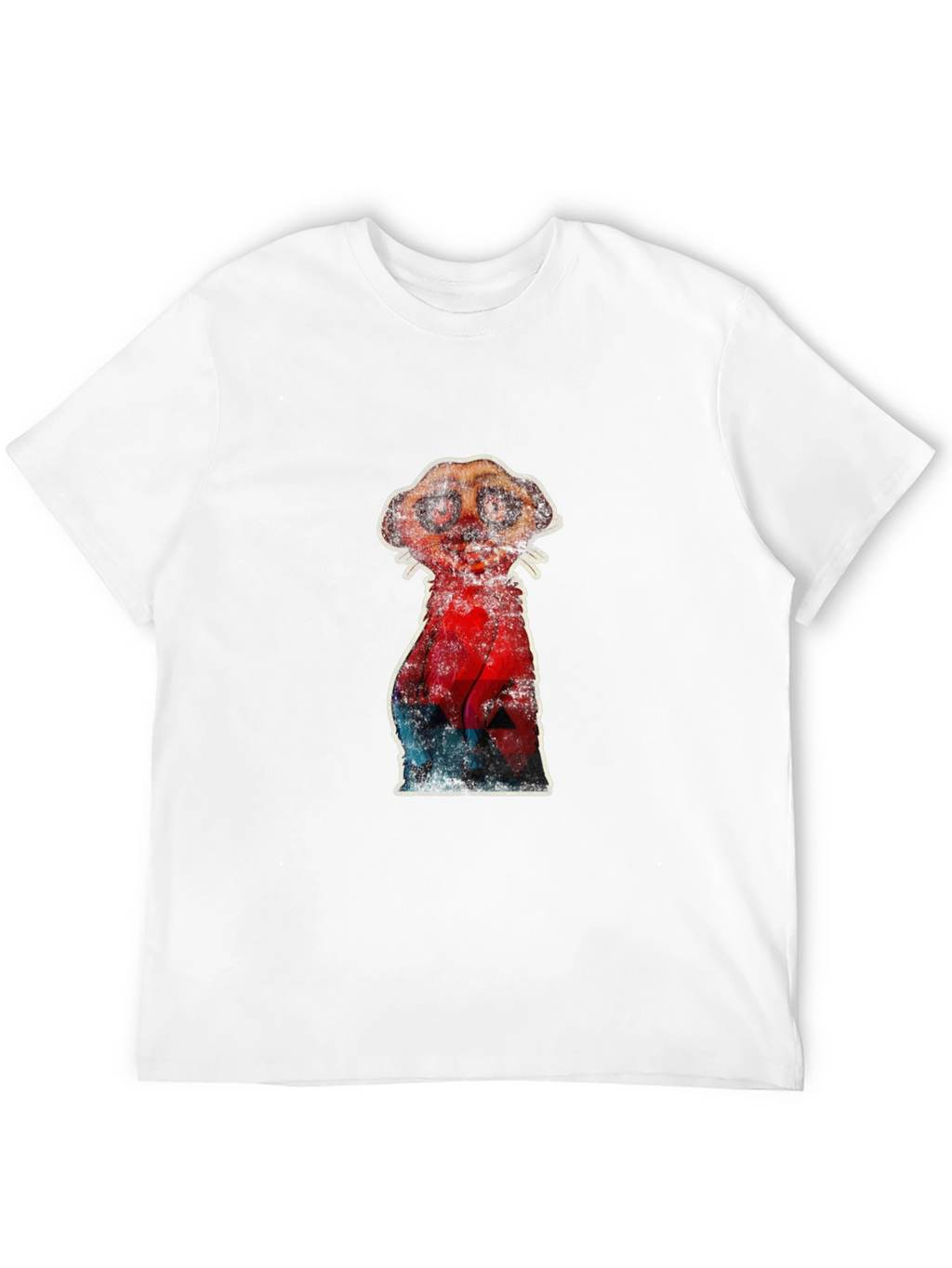 Meerkat Graphic Print Crew Neck T-shirt