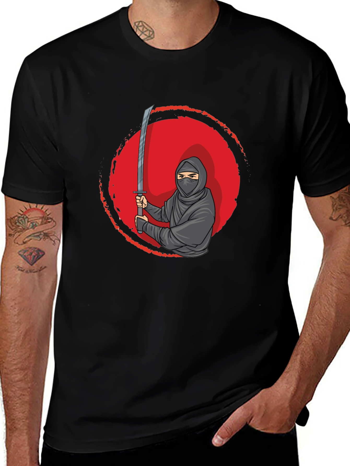 Ninja Sword T-Shirt - Graphic Tee for Martial Arts Fans