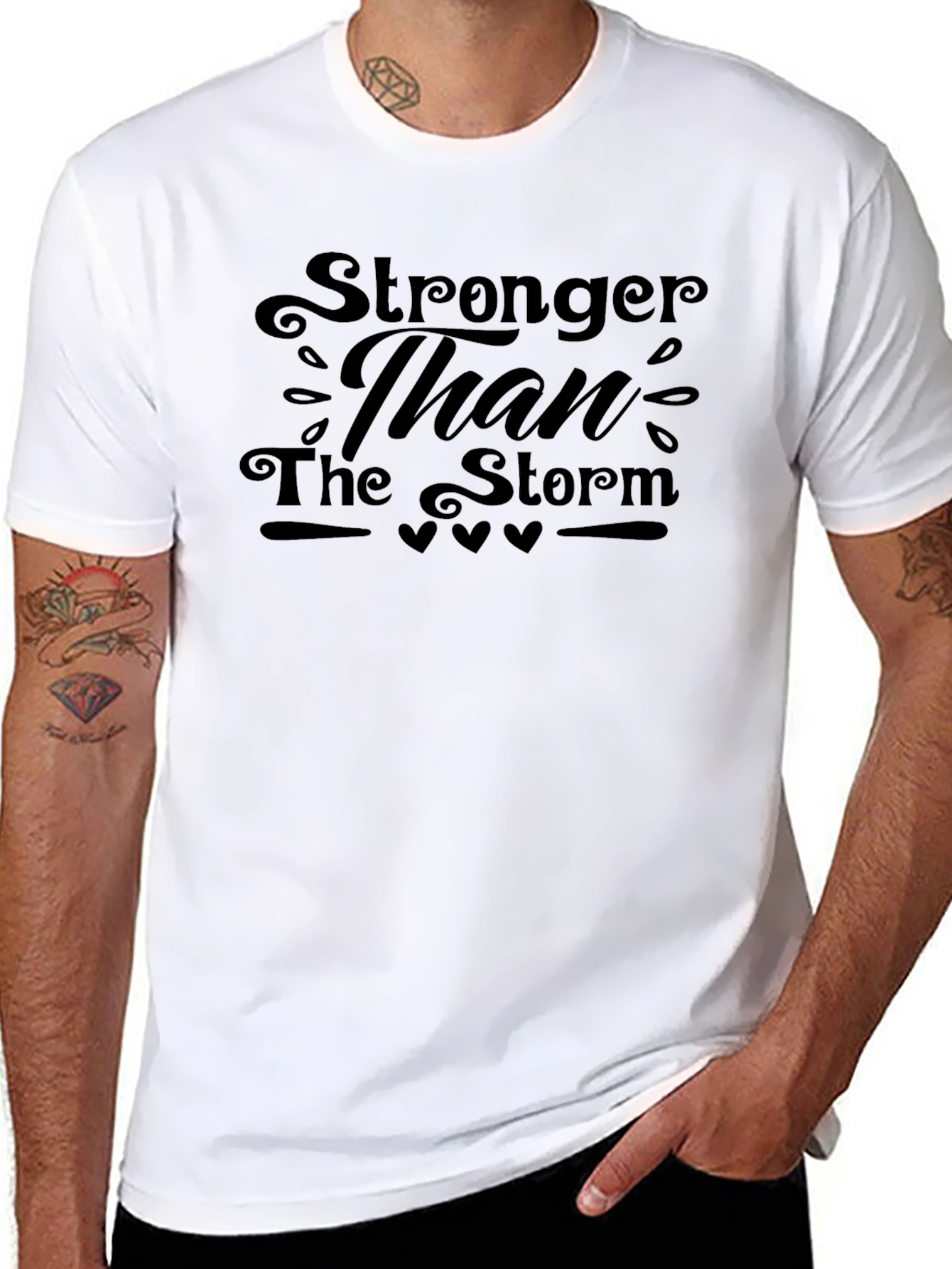 Stronger Than The Storm Black T-Shirt